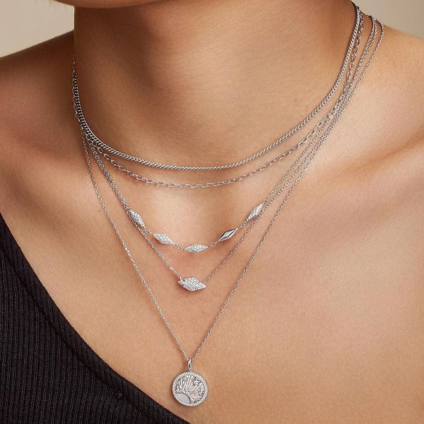 Ania Haie Ketting zilver Dames (Ketting - n061-03h silver diamond shape ) - Illi Roeselare - Accessories & Fashion