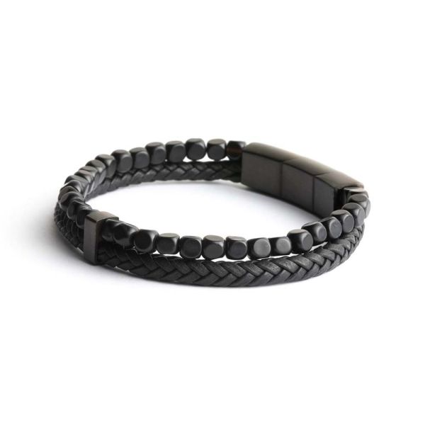 Gemini Armband zwart Heren (Armband Double - 031) - Illi Roeselare - Accessories & Fashion
