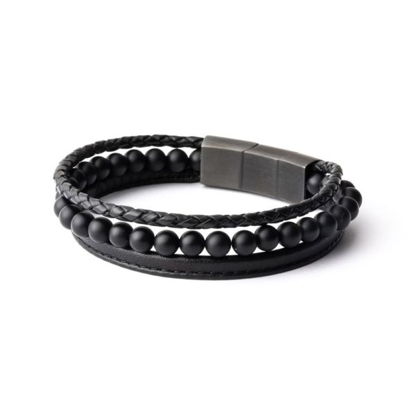 Gemini Armband zwart Heren (Armband Triple Black - tr1) - Illi Roeselare - Accessories & Fashion