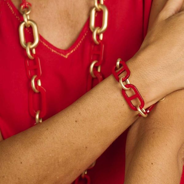 les Cordes Armband Rood Dames (DESRO (AB) - 77938144) - Illi Roeselare - Accessories & Fashion