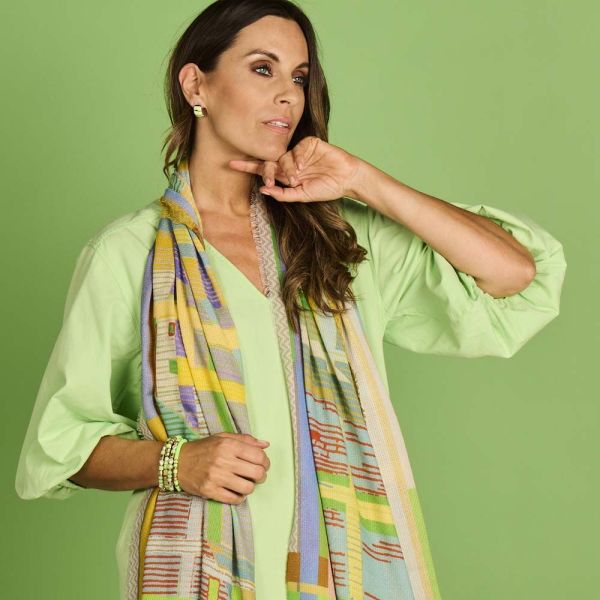 les Cordes Sjaals MULTI GROEN Dames (LCSCARVES170 - ) - Illi Roeselare - Accessories & Fashion