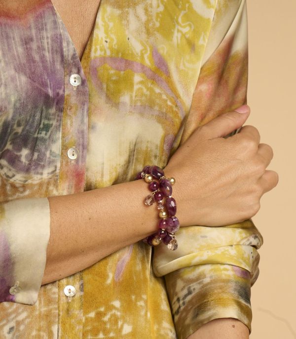 les Cordes Armband Aubergine Dames (PAN78 (AB) - ) - Illi Roeselare - Accessories & Fashion