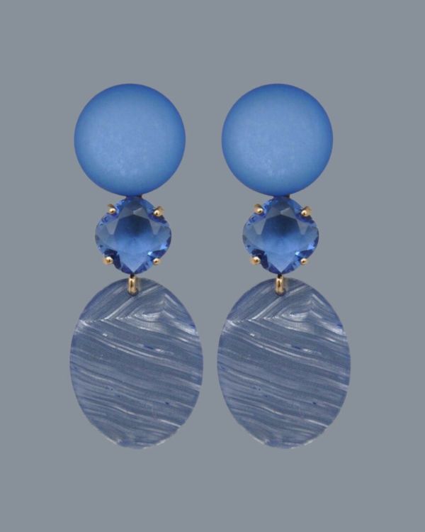 Maison Cachet OORBELLEN blauw Dames (Oorbellen - Brillantes Jean) - Illi Roeselare - Accessories & Fashion