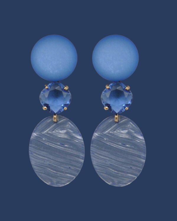 Maison Cachet OORBELLEN blauw Dames (Oorbellen - Brillantes Jean) - Illi Roeselare - Accessories & Fashion