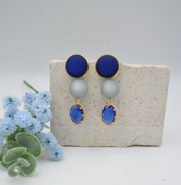 Maison Cachet OORBELLEN blauw Dames (Oorbellen - bulles brillantes bleues) - Illi Roeselare - Accessories & Fashion