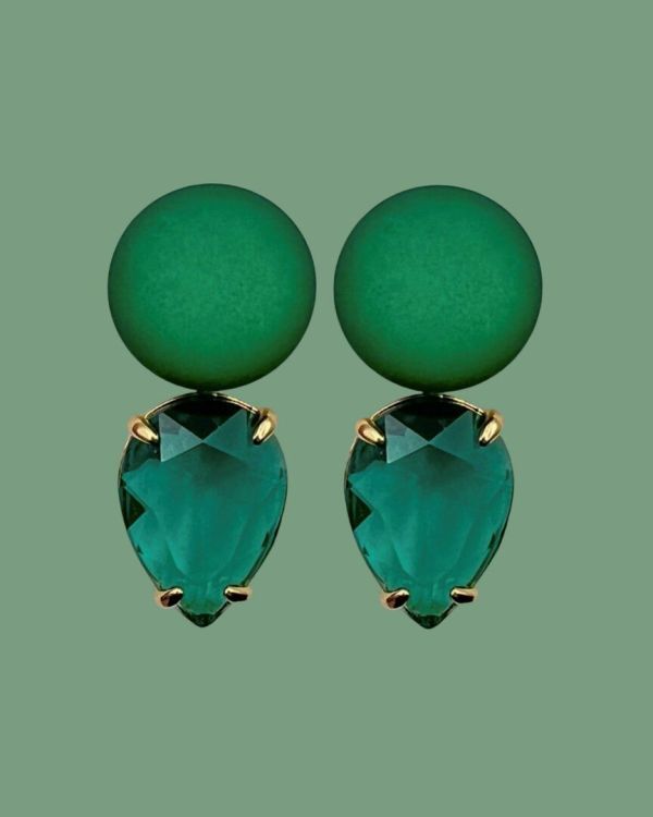 Maison Cachet OORBELLEN groen Dames (Oorbellen - petites gouttes vertes) - Illi Roeselare - Accessories & Fashion