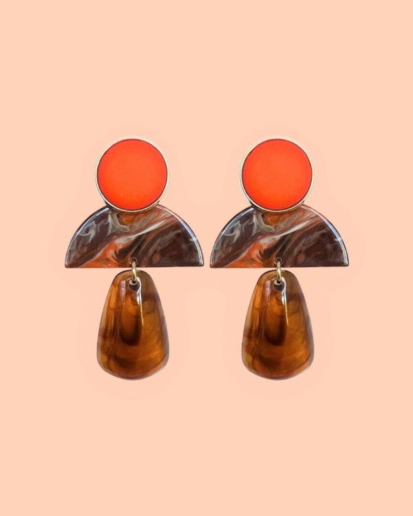 Maison Cachet OORBELLEN mix oranje Dames (Oorbellen - Lunes Oranges Flash) - Illi Roeselare - Accessories & Fashion
