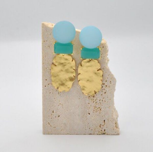 Maison Cachet OORBELLEN Turquoise Dames (Oorbellen - brillantes mattes azures) - Illi Roeselare - Accessories & Fashion