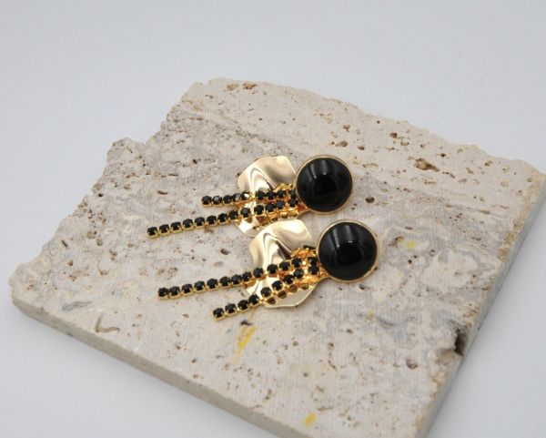 Maison Cachet OORBELLEN zwart Dames (Oorbellen - Coquillages Brillants Noirs) - Illi Roeselare - Accessories & Fashion