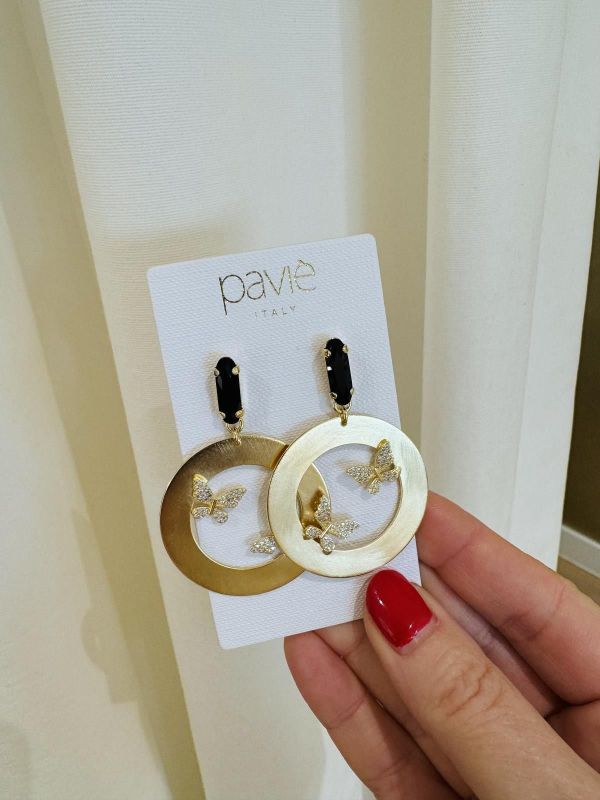 Paviè OORBELLEN mix gold/black Dames (Oorbellen - or.24.49p) - Illi Roeselare - Accessories & Fashion