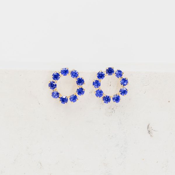 Souvenirs de Pomme OORBELLEN Bic blauw Dames (Oorbellen Lilian  - ea370) - Illi Roeselare - Accessories & Fashion
