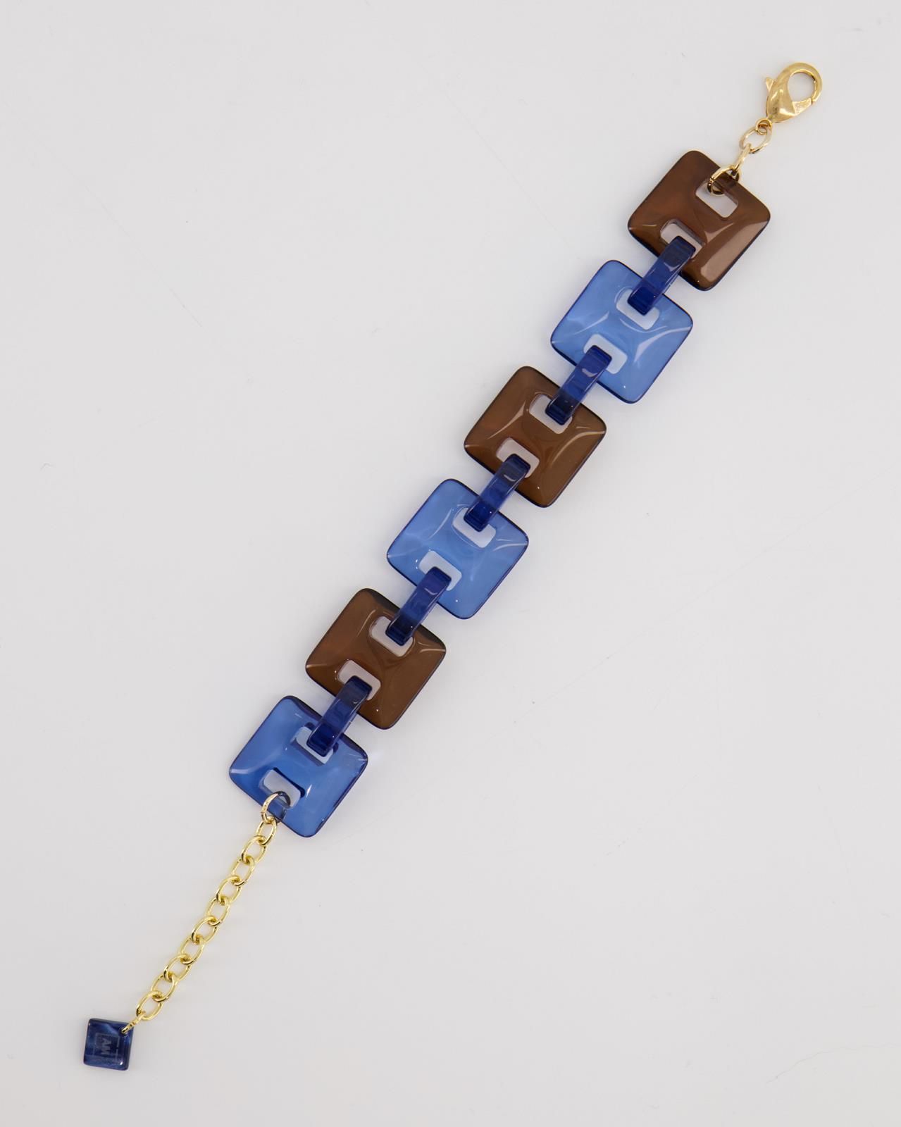 Angelo Moretti Armband mix blauw/bruin Dames (Armband - 45651tr) - Illi Roeselare - Accessories & Fashion